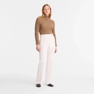 Ecru – Crepe Trousers