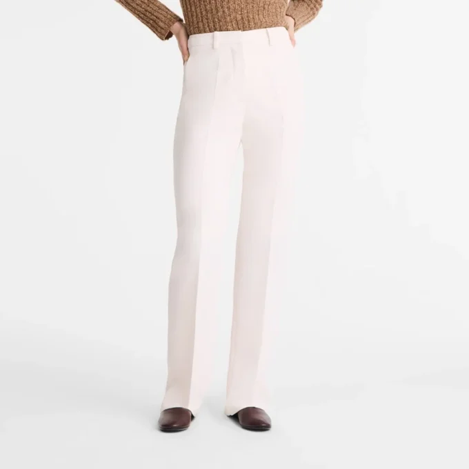 Ecru – Crepe Trousers
