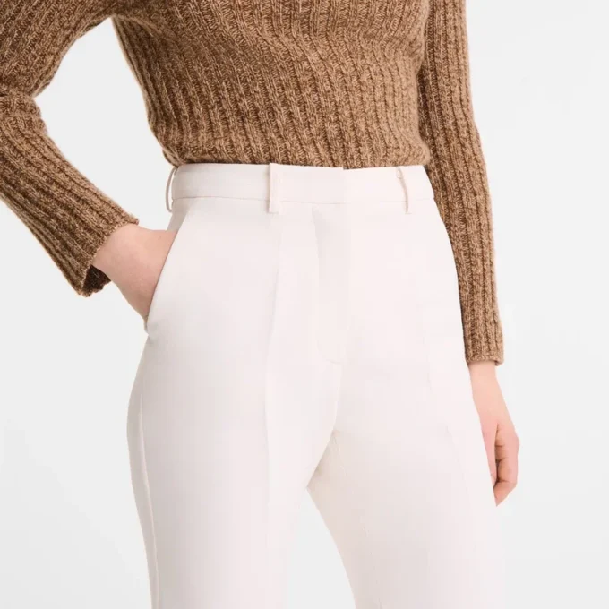 Ecru – Crepe Trousers
