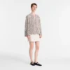 Ecru – Jacquard cotton Blouse