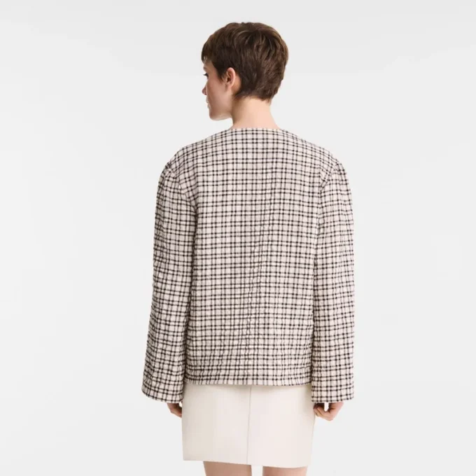 Ecru – Jacquard cotton Blouse