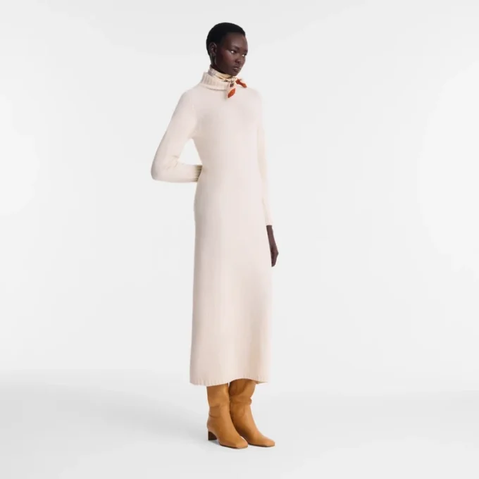 Ecru – Knit Long dress Ecru – Knit Long dress