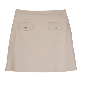 Ecru – Leather Skirt