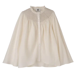 Ecru – Smocked veil Blouse