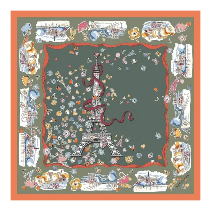 Equestrian Tower Silk scarf 50 Equestrian Tower Silk scarf 50