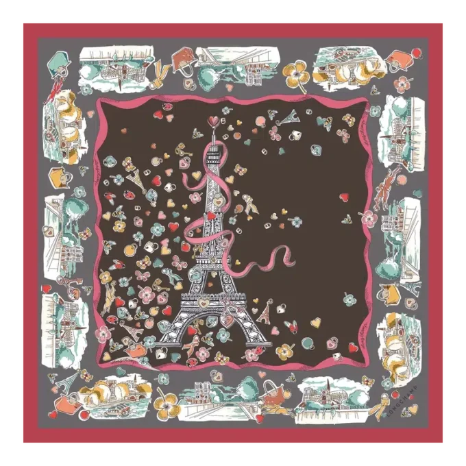 Equestrian Tower Silk scarf 50 Equestrian Tower Silk scarf 50