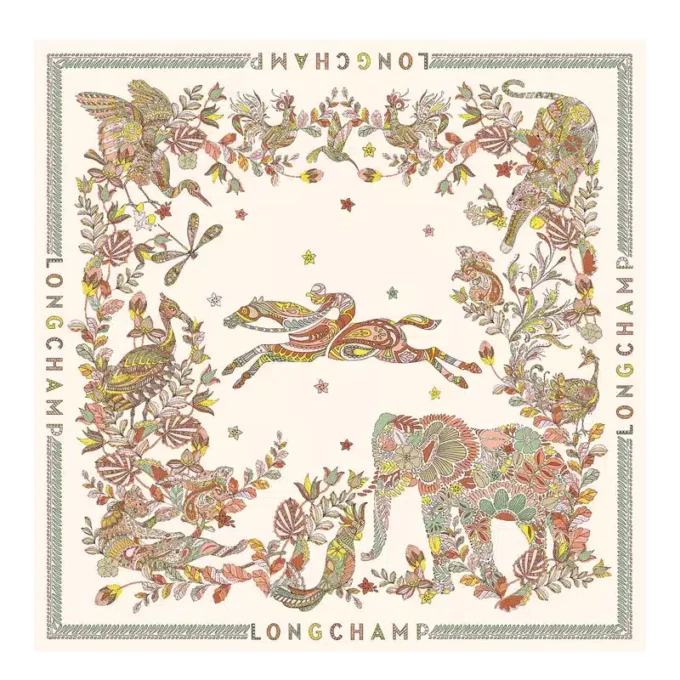 Forêt Longchamp Silk scarf 90 Forêt Longchamp Silk scarf 90