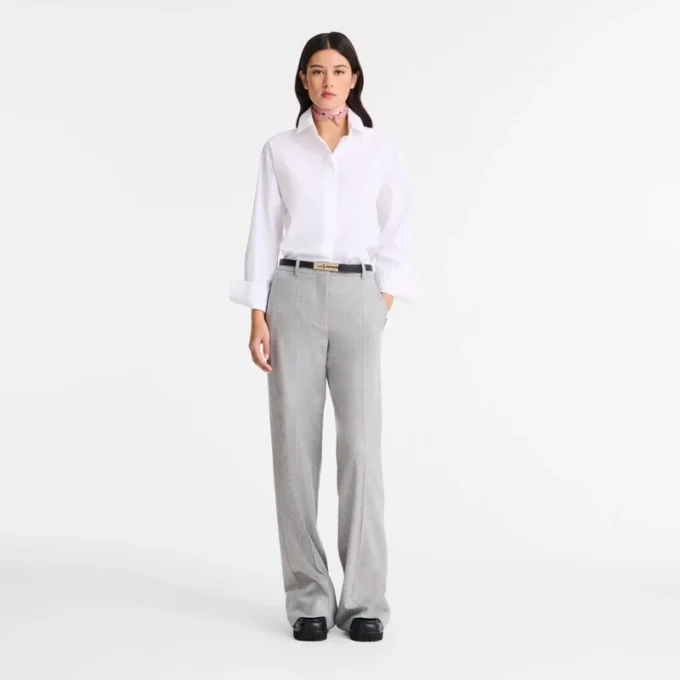 Grey – Flannel Trousers