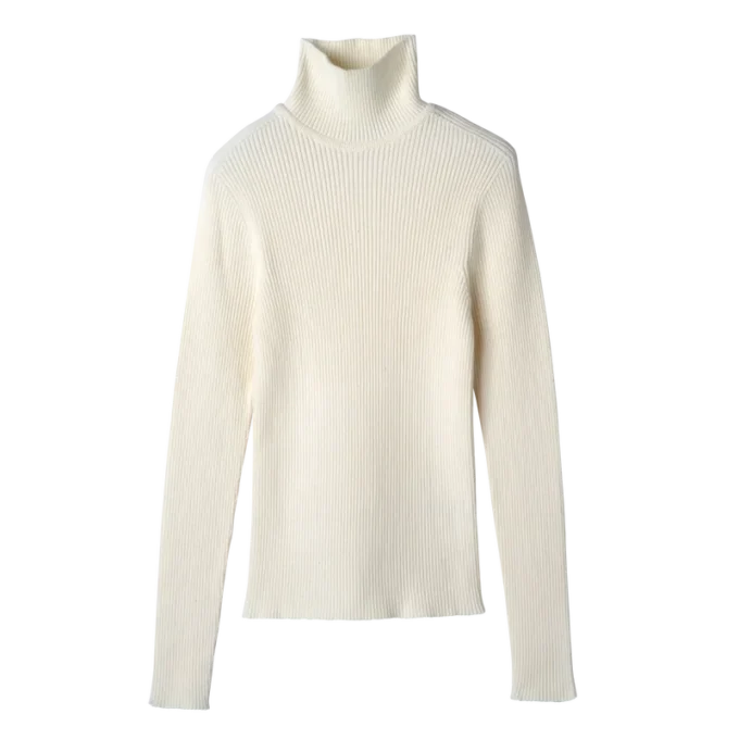 High collar fitted jumper