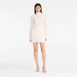 Ivory – Faux fur Skirt