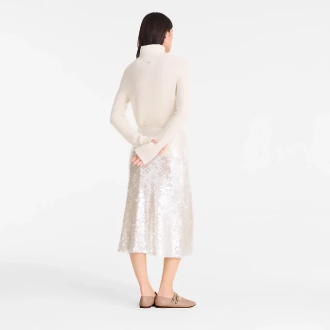 Ivory – Sequin Midi skirt