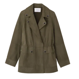Khaki – Leather Safari jacket