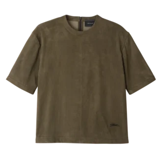 Khaki – Leather Short leather top