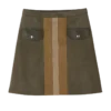 Khaki – Leather Skirt