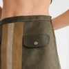 Khaki – Leather Skirt
