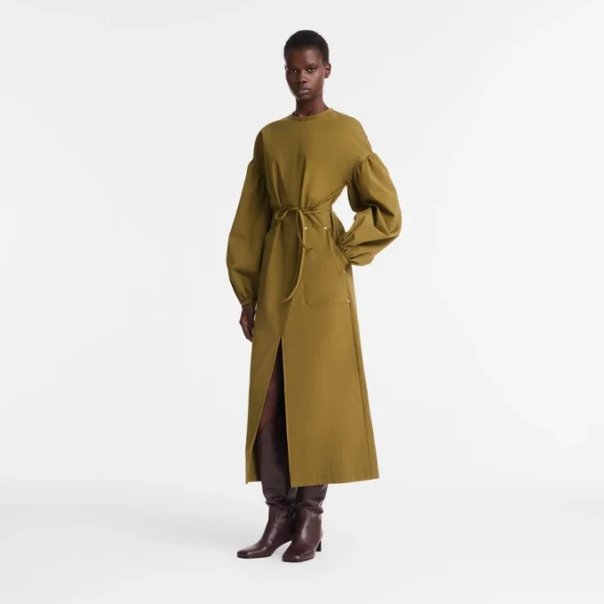 Khaki – Popelin Dress