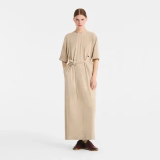 Leather long dress