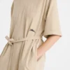 Leather long dress