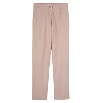 Leather straight pants