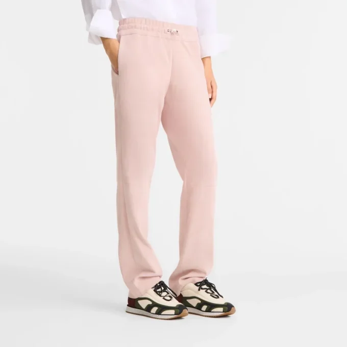 Leather straight pants