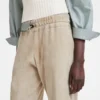 Leather straight pants