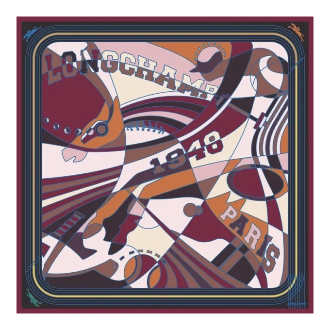 Longchamp League Silk scarf 90 Longchamp League Silk scarf 90