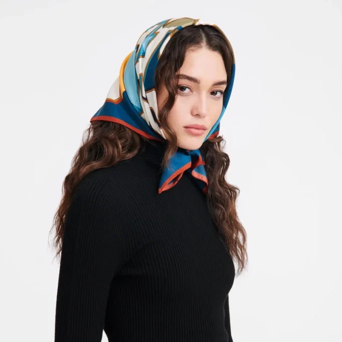 Longchamp University Silk scarf 70 Longchamp University Silk scarf 70