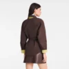 Mocha/Pistachio – Technical taffeta Padded blouson