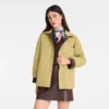 Mocha/Pistachio – Technical taffeta Padded blouson