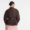 Mocha – Technical taffeta Kimono jacket Mocha – Technical taffeta Kimono jacket