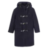 Navy – Double-faced wool cloth Duffle Coat