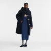 Navy – Double-faced wool cloth Duffle Coat