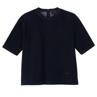 Navy – Leather Short leather top