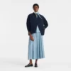 Navy – Technical taffeta Kimono jacket