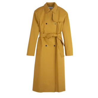 Nutmeg – Water-repellent technical canvas Trench coat