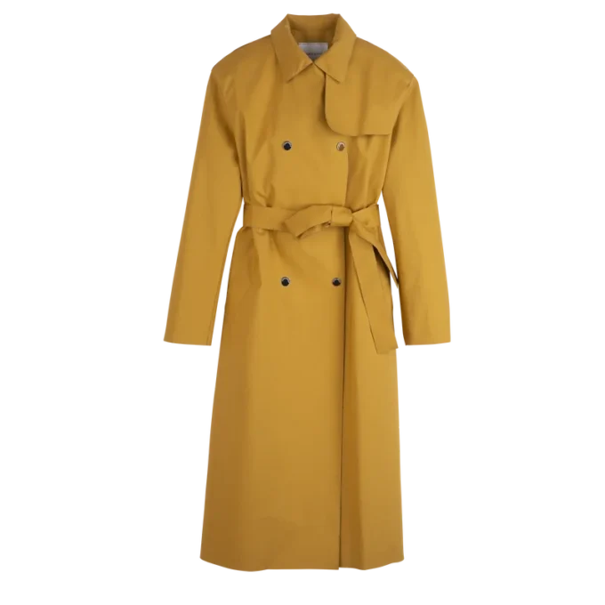 Nutmeg – Water-repellent technical canvas Trench coat