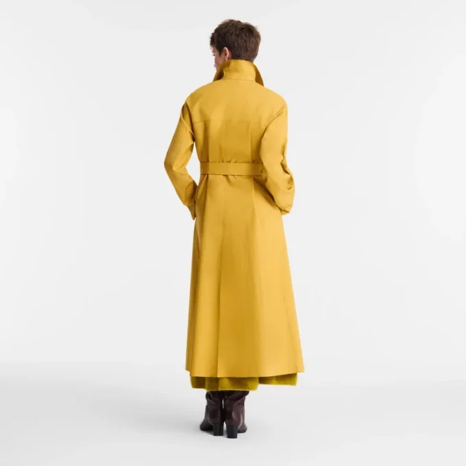 Nutmeg – Water-repellent technical canvas Trench coat