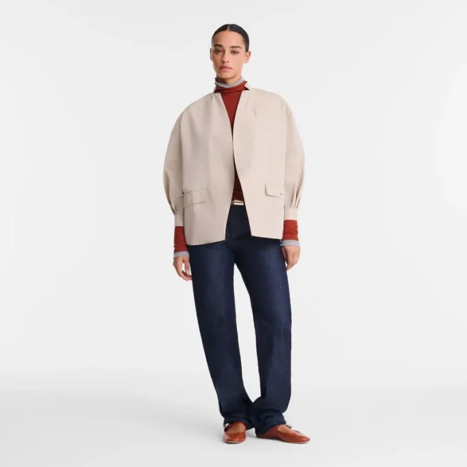 Paper – Technical taffeta Kimono jacket Paper – Technical taffeta Kimono jacket