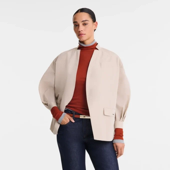 Paper – Technical taffeta Kimono jacket Paper – Technical taffeta Kimono jacket