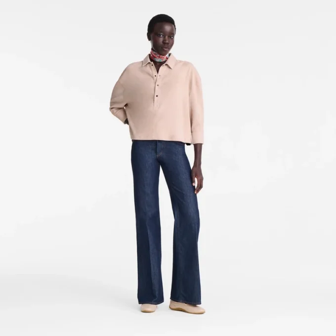 Pink – Leather Polo shirt
