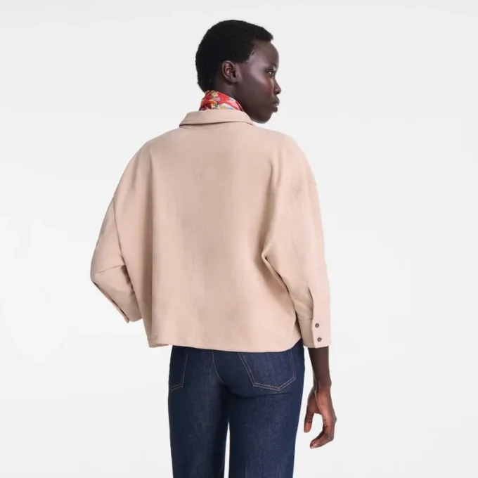 Pink – Leather Polo shirt
