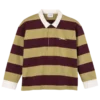 Pistachio/Burgundy – Striped jersey Polo shirt