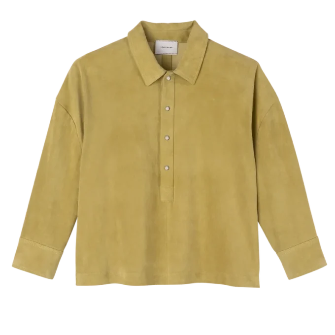 Pistachio – Leather Polo shirt
