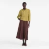 Pistachio – Leather Polo shirt
