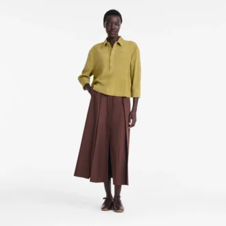 Pistachio – Leather Polo shirt