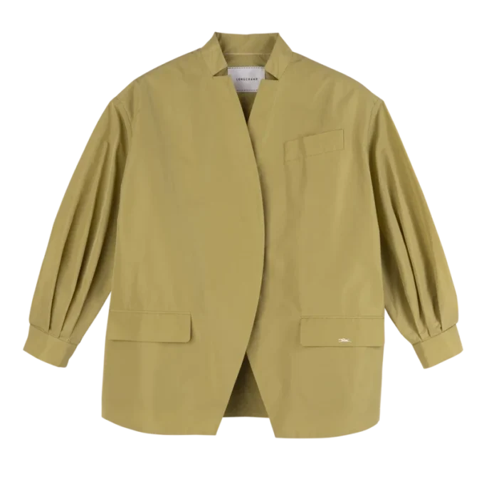 Pistachio – Technical taffeta Kimono jacket