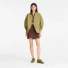 Pistachio – Technical taffeta Kimono jacket