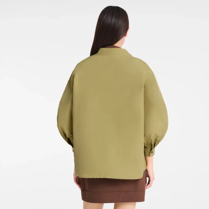 Pistachio – Technical taffeta Kimono jacket