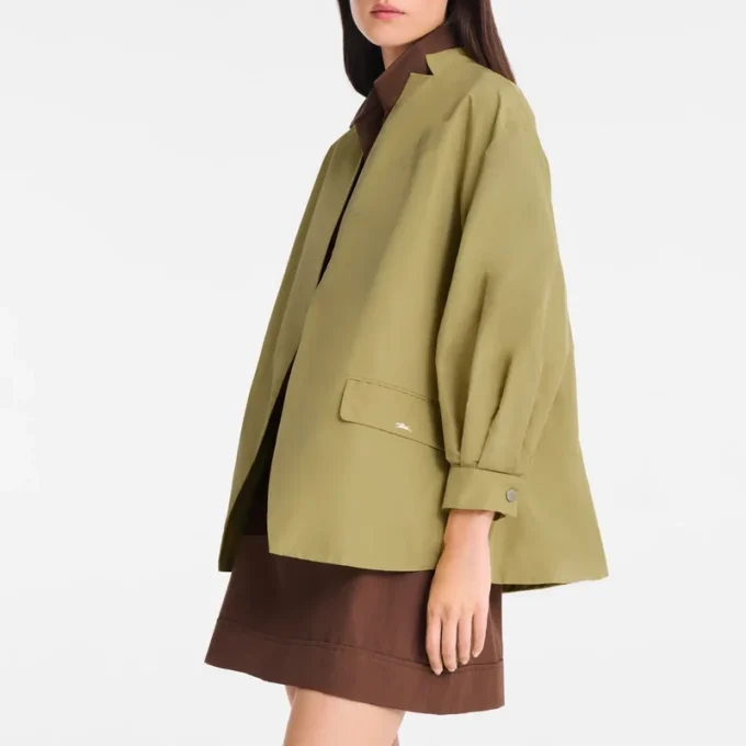 Pistachio – Technical taffeta Kimono jacket