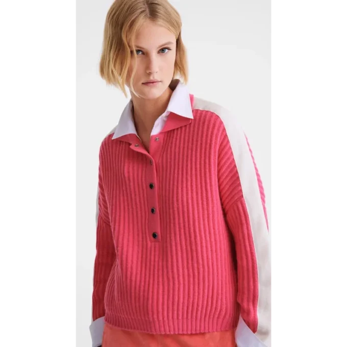 Polo collar jumper
